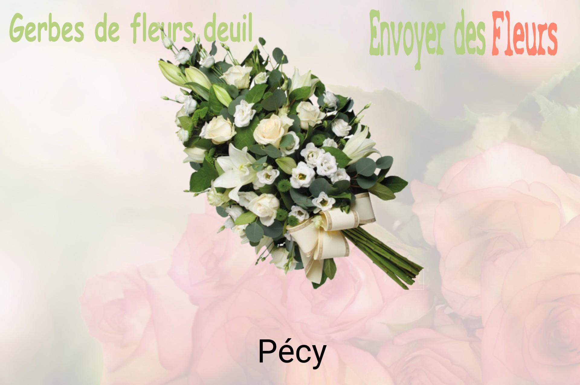 Gerbe de fleurs de deuil livrée à Pécy